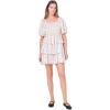 English Factory Women’s Polka Dot Lurex Multi Tiered Mini Dress, Cream, L