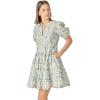 English Factory Women’s Print Puff Sleeve Mini Dress(Ivory Multi)