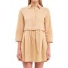 English Factory Women’s Shirt Mini Dress, Taupe, M