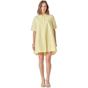 English Factory Women’s A-Line Short Sleeve Shirt Dress(Butter Yellow)