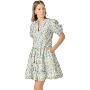 English Factory Women’s Print Puff Sleeve Mini Dress(Ivory Multi)