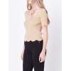 English Factory Womens Square Neck Sweater, L Taupe
