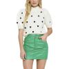 English Factory Women’s Heart Shape Embroidery Sweater(White/Black)