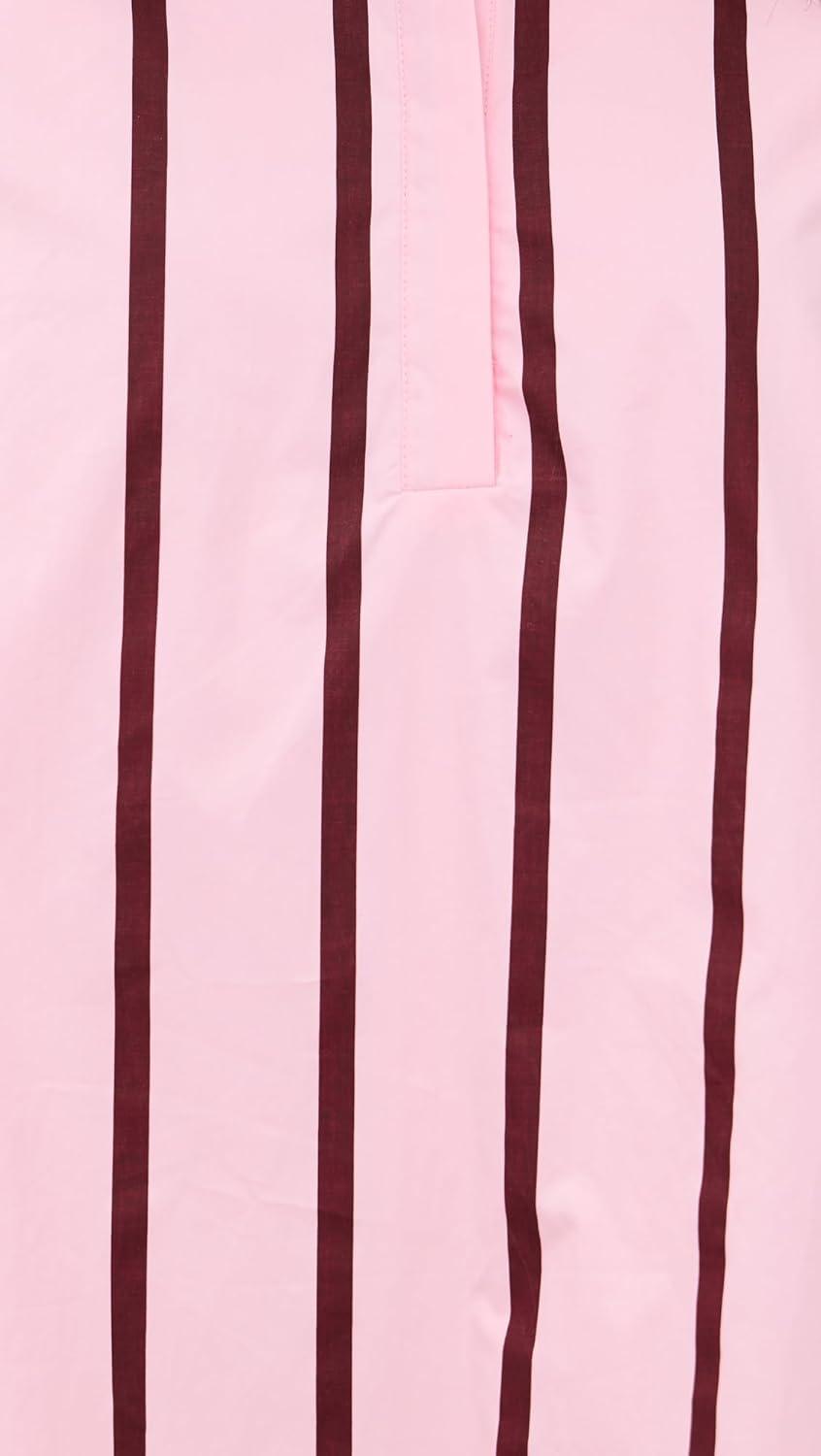 image:imageEnglish Factory Womens Striped Kaftan Mini DressLight PinkBurgundy