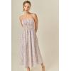 English Factory Women’s Embroidered Strapless Maxi Dress(Cream)