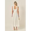 English Factory Women’s Mixed Media Midi Dress(White)