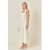 English Factory Women’s Mixed Media Midi Dress(White)