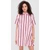 English Factory Women’s Striped Kaftan Mini Dress(Light Pink/Burgundy)