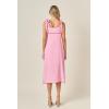 English Factory Women’s The Aria Tropical Embroidered Midi Dress(Pink/Red)