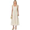 English Factory Women’s Mixed Media Midi Dress(White)