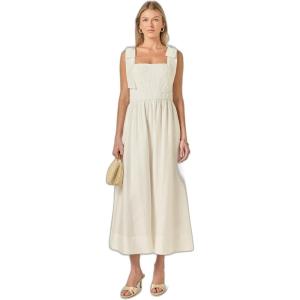 English Factory Women’s Mixed Media Midi Dress(White)