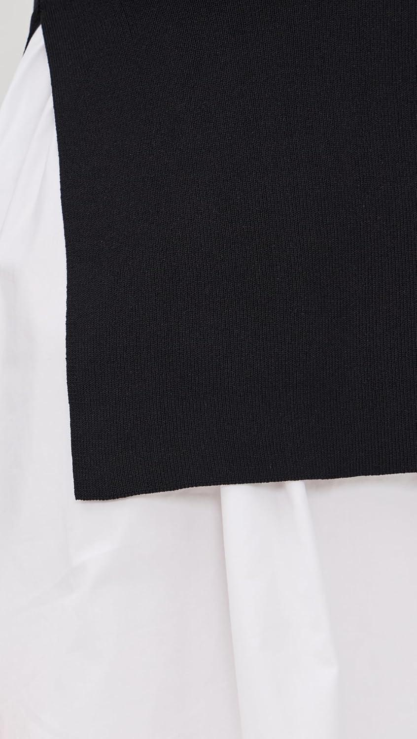 image:imageEnglish Factory Womens Knit Combo DressBlack