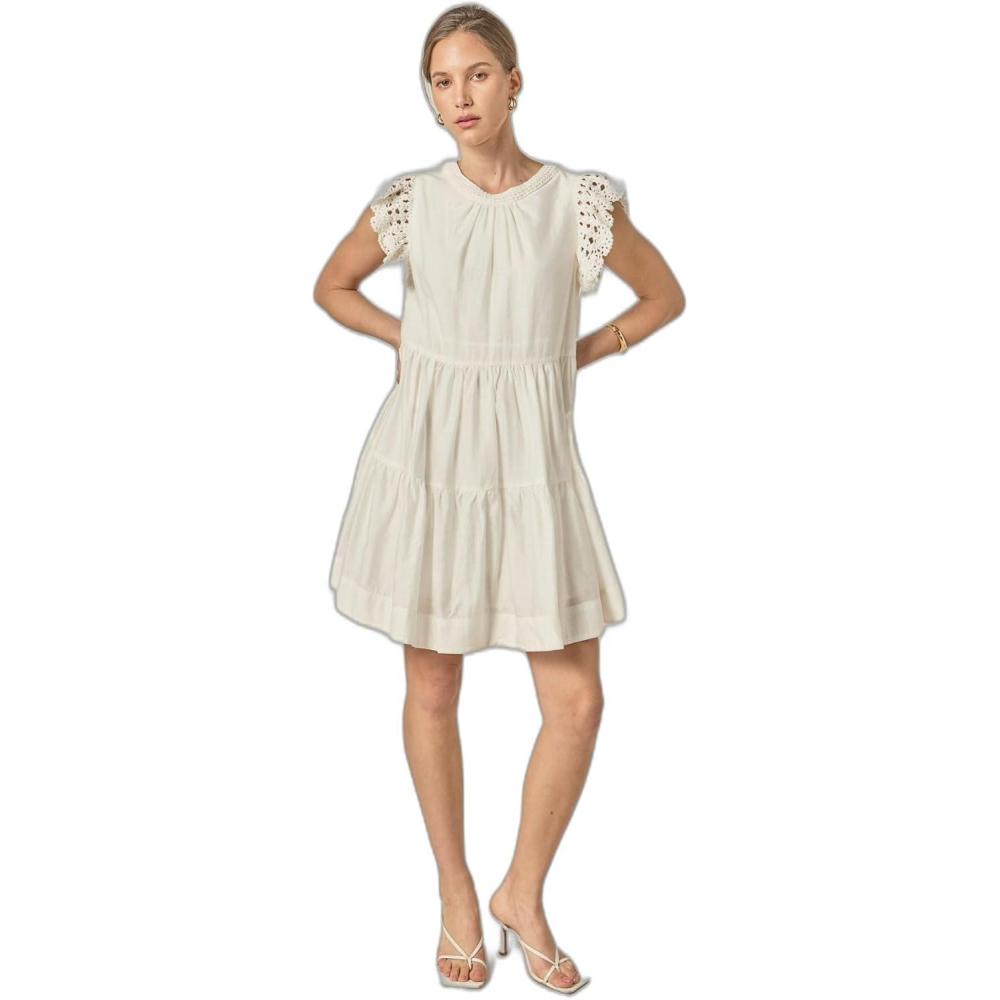 image:imageEnglish Factory Womens The Clara Crochet DressOffwhite