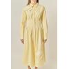English Factory Women’s Appliqued Striped Shirt Dress(Butter Yellow)