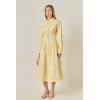 English Factory Women’s Appliqued Striped Shirt Dress(Butter Yellow)