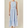 English Factory Women’s Elastic Detail Sleeveless Dress(Powder Blue)