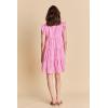 English Factory Women’s Gingham Check Babydoll Mini Dress(Pink)