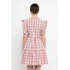 English Factory Women’s Gingham Mini Dress, Mauve, M