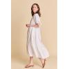 English Factory Women’s Tiered Midi Dress with Bow-Tie Sleeves(White)