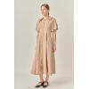 Shirt Midi Dress(Beige)
