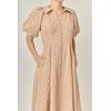 Shirt Midi Dress(Beige)