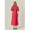 Shirt Midi Dress(Burgundy)