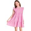 English Factory Women’s Gingham Check Babydoll Mini Dress(Pink)