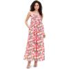 English Factory Women’s Print Empire Waist Maxi Dress(Coral Orange Multi)