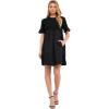 English Factory Women’s Solid Mini Dress, Black, M