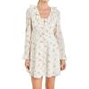 Floral Ruffled Neck Mini Dress
