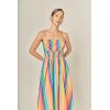 English Factory Women’s Rainbow Stripe Sleeveless Maxi Dress(Multi)