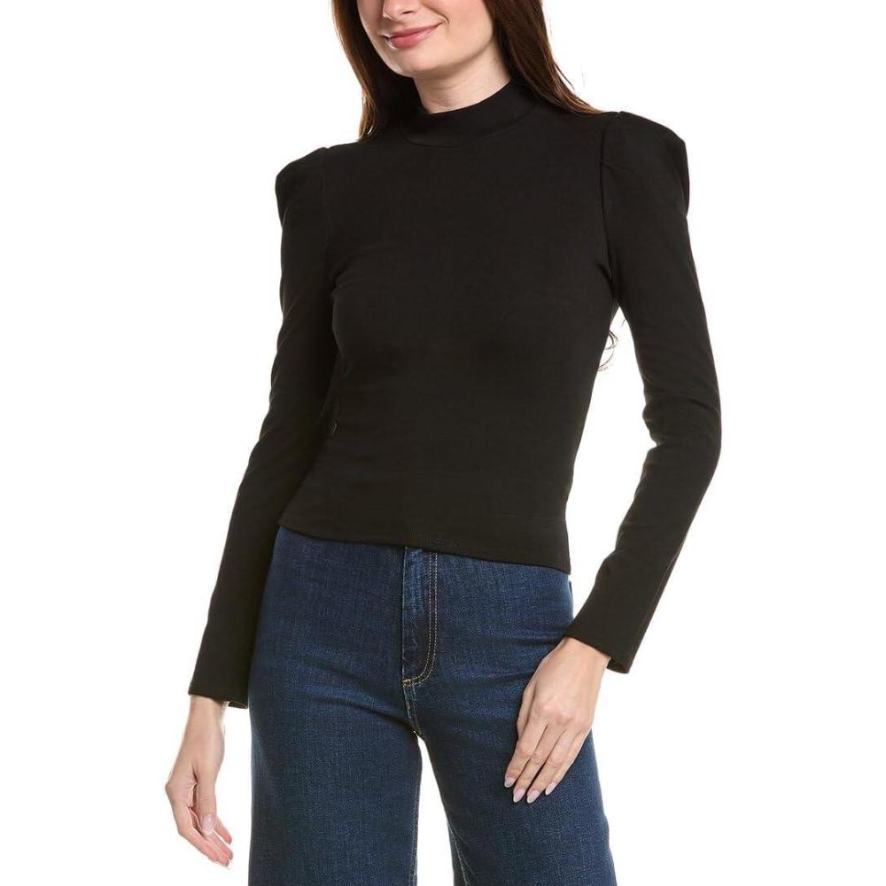 image:imageEnglish Factory Womens Turtleneck Rib Top Xs Black