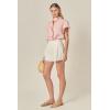 English Factory Women’s Linen Ruffle Shirt(Ballet Pink)
