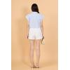 English Factory Women’s Scallop Trim RIC Rac Short Sleeve Shirt(Powder Blue)