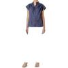 English Factory Women’s Scallop Trim RIC Rac Short Sleeve Shirt(Navy)