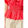 English Factory Women’s Sweet Scallop Strapless Top(Red)