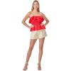 English Factory Women’s Sweet Scallop Strapless Top(Red)