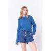 Comfortable Round Neck Sweater by ENGLISH FACTORY(Dark Blue)