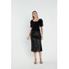 English Factory Women’s Short Puff Sleeve Sweater, Black, XS
