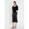 English Factory Women’s Short Puff Sleeve Sweater, Black, XS