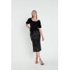 English Factory Women’s Short Puff Sleeve Sweater, Black, XS