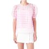 English Factory Women’s Poplin Puffed Sleeve Top(Pink)