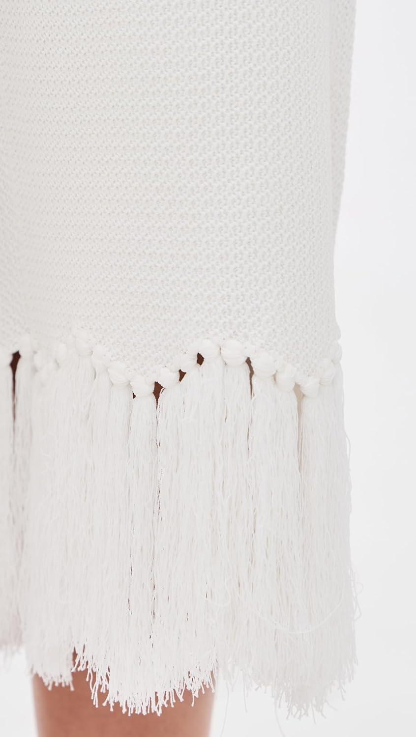 image:imageEnglish Factory Womens Fringe Detailed Knit PantsOffwhite