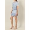 English Factory Women’s Knitted Fringe Detail Skirt(Powder Blue)