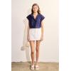 English Factory Women’s Ruffle Denim Skort(White)