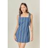 English Factory Women’s Stripe Mini Dress(Denim)