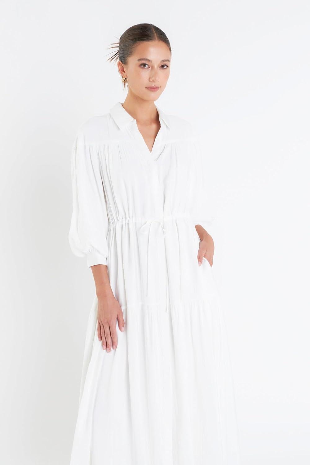 image:imageEnglish Factory Womens Shirt Maxi Dress White XS