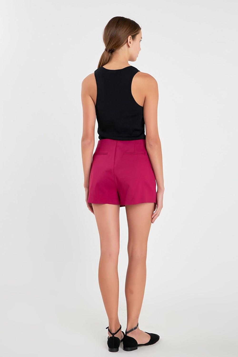 image:imageEnglish Factory Womens Slit Detail HighWaisted SkortMagenta
