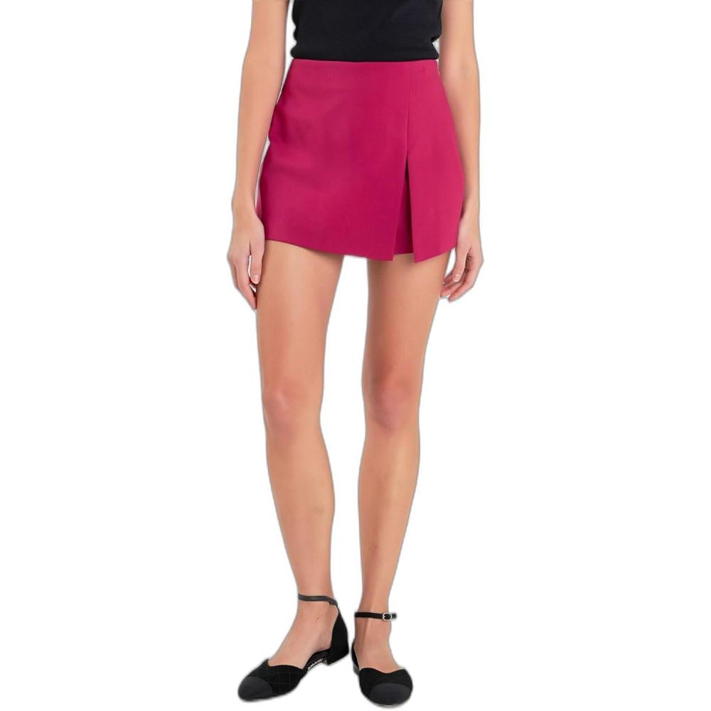 image:imageEnglish Factory Womens Slit Detail HighWaisted SkortMagenta