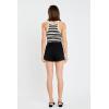 English Factory Women’s Slit Detail High-Waisted Skort(Black)